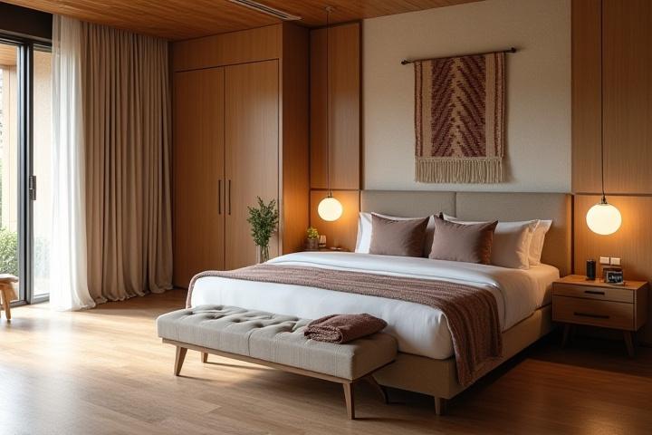 Interior del Hotel Círculo Mexicano con piezas de Trama y Taza